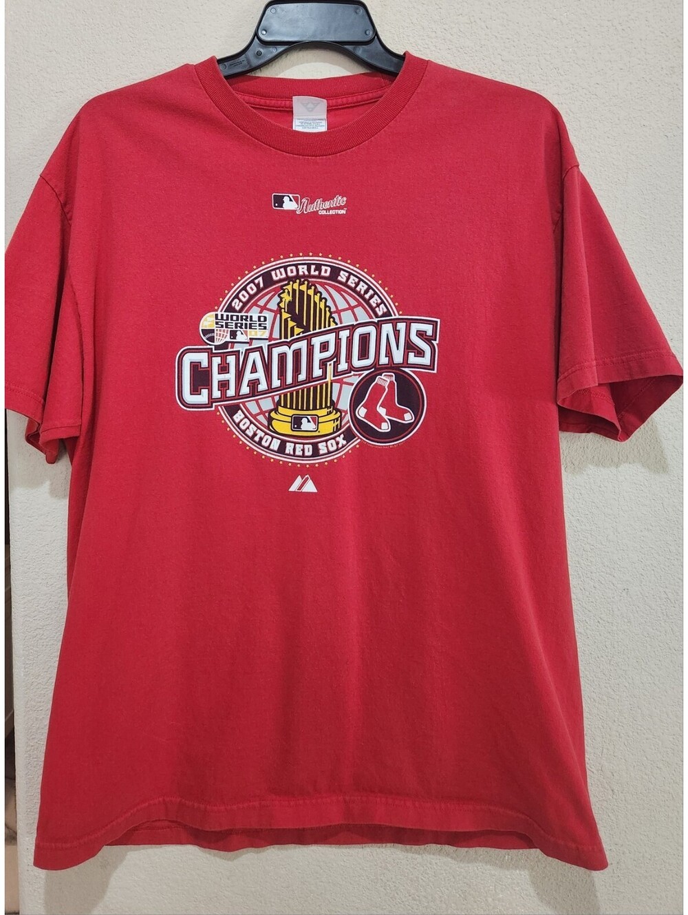 Vintage Tshirt Boston Red Sox 2007 World Series Champions Adult XL Shirt Red MLB